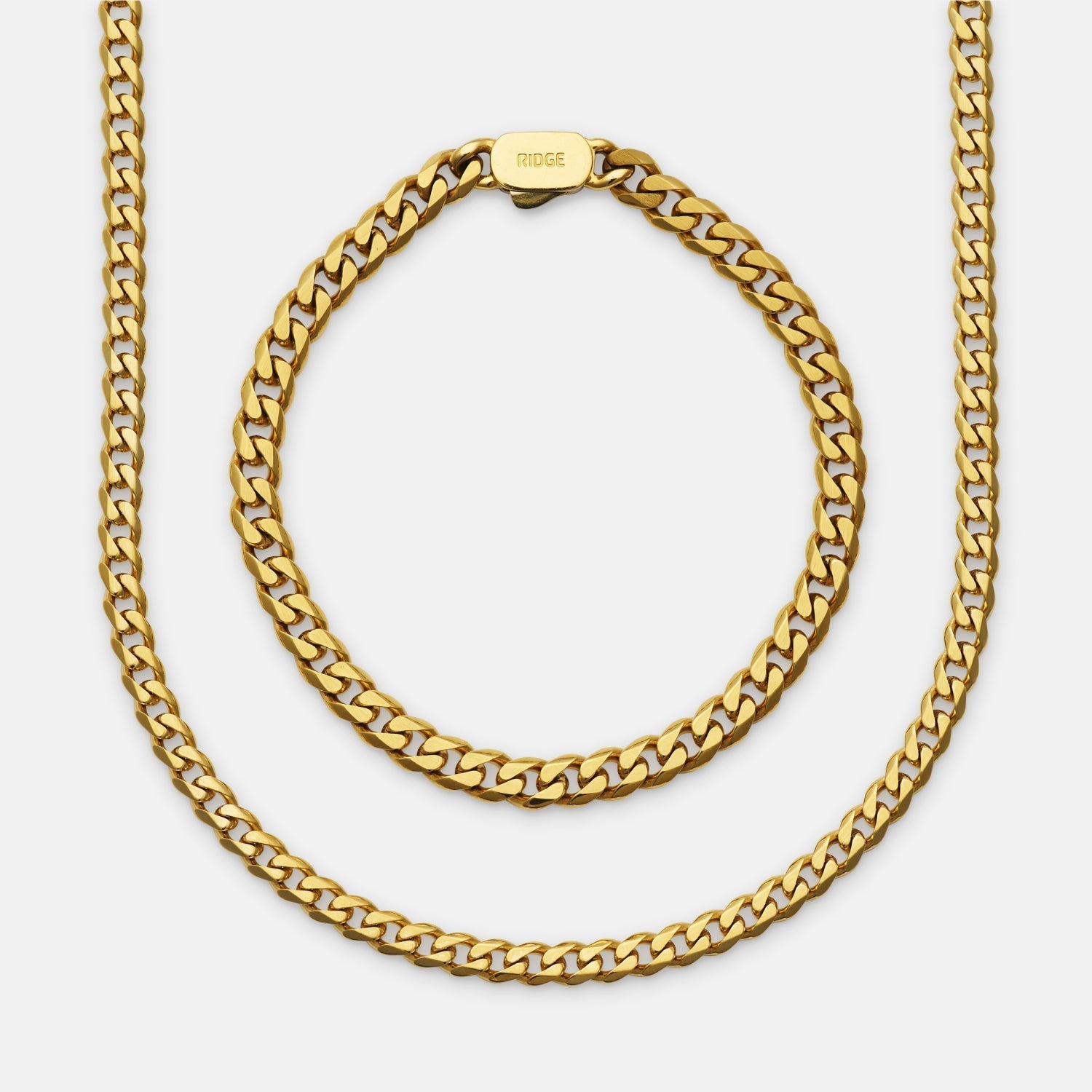 6mm Curb Bracelet - 18K Gold - Medium
