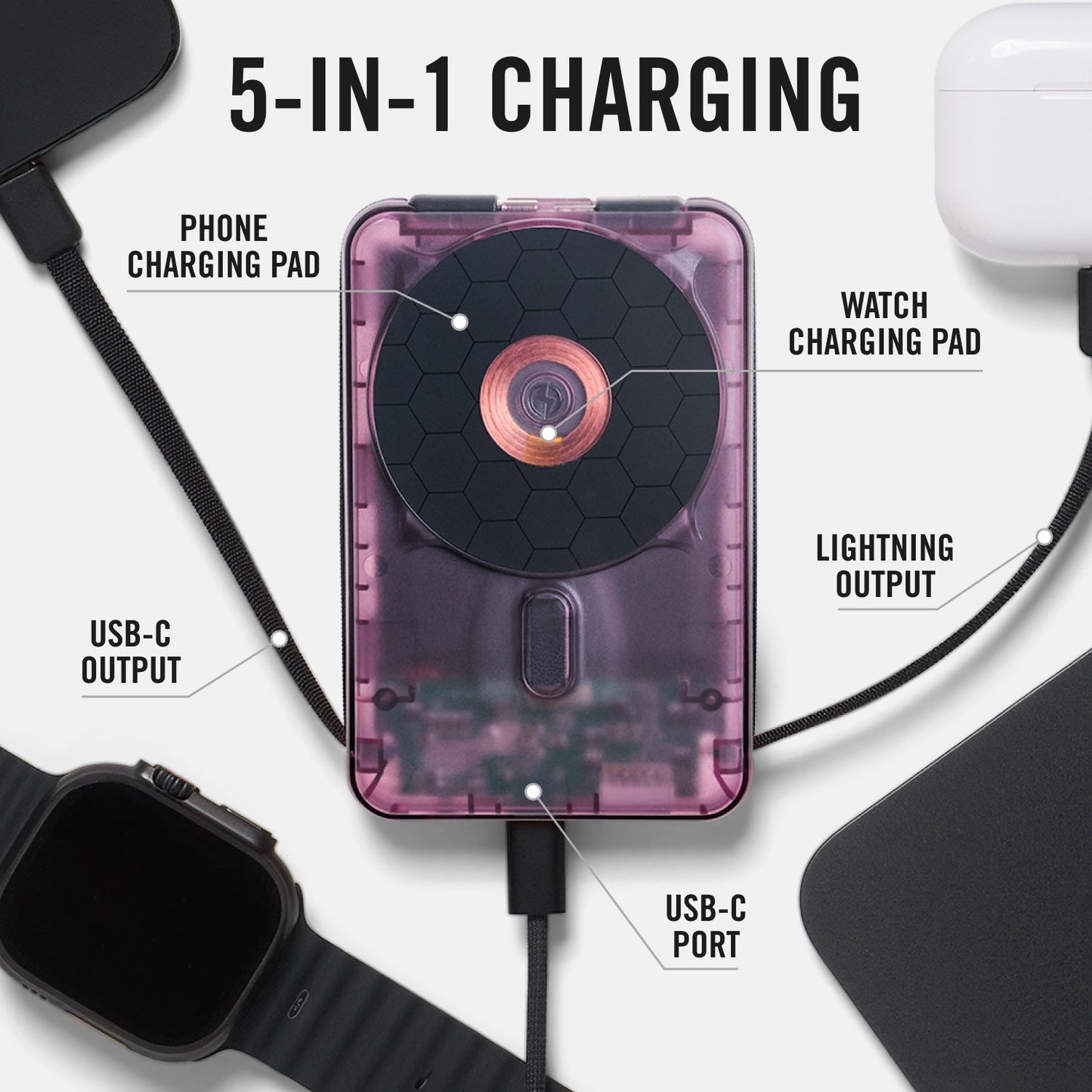 Ridge Power Bank - 10k mAh Bundle - Atomic Purple - 2-Pack