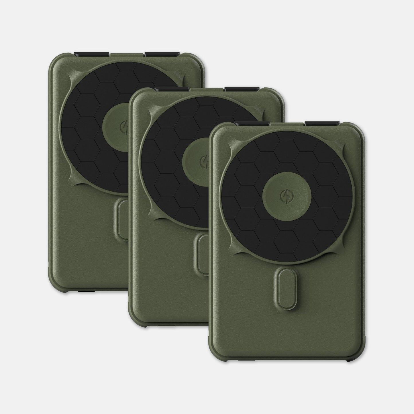 Ridge Power Bank - 10k mAh Bundle - Matte Olive - 3-Pack