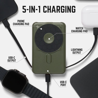 Ridge Power Bank - 10k mAh - Matte Olive