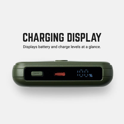 Ridge Power Bank - 10k mAh - Matte Olive