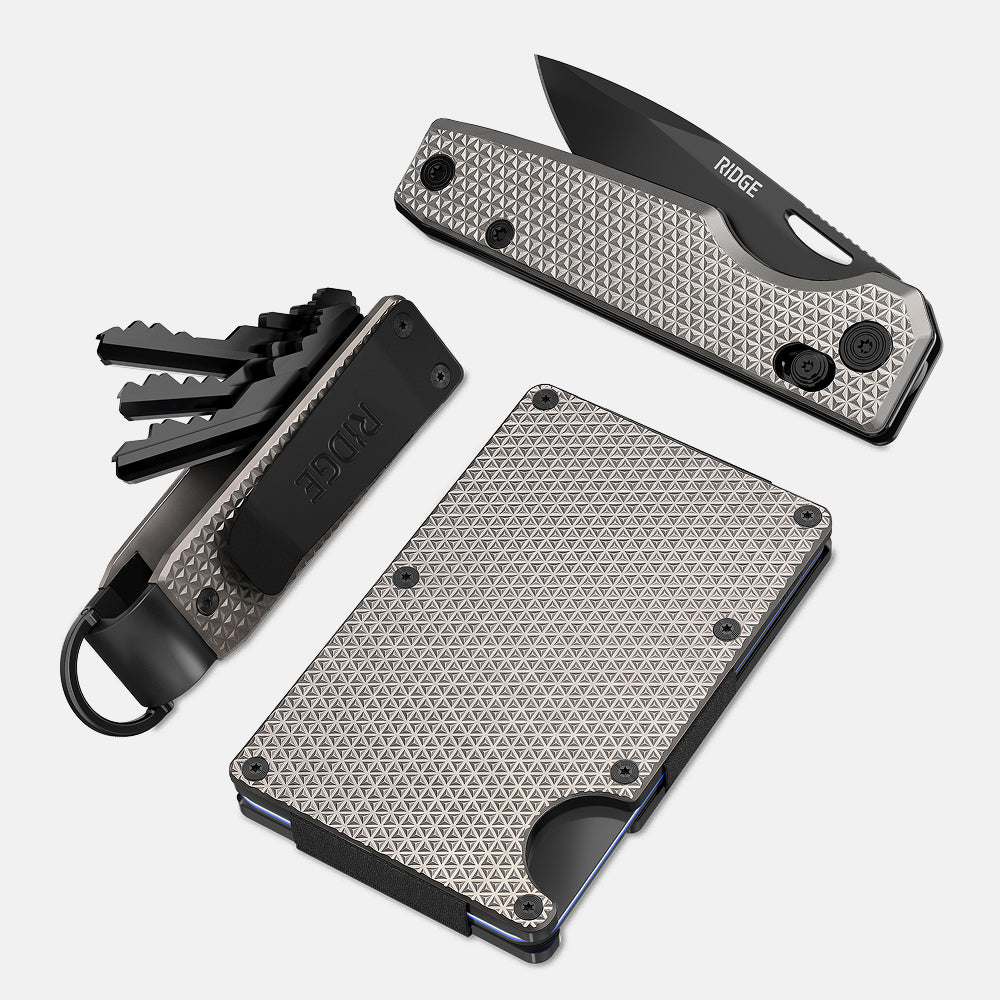 Daily Survival Set - Guilloché Titanium