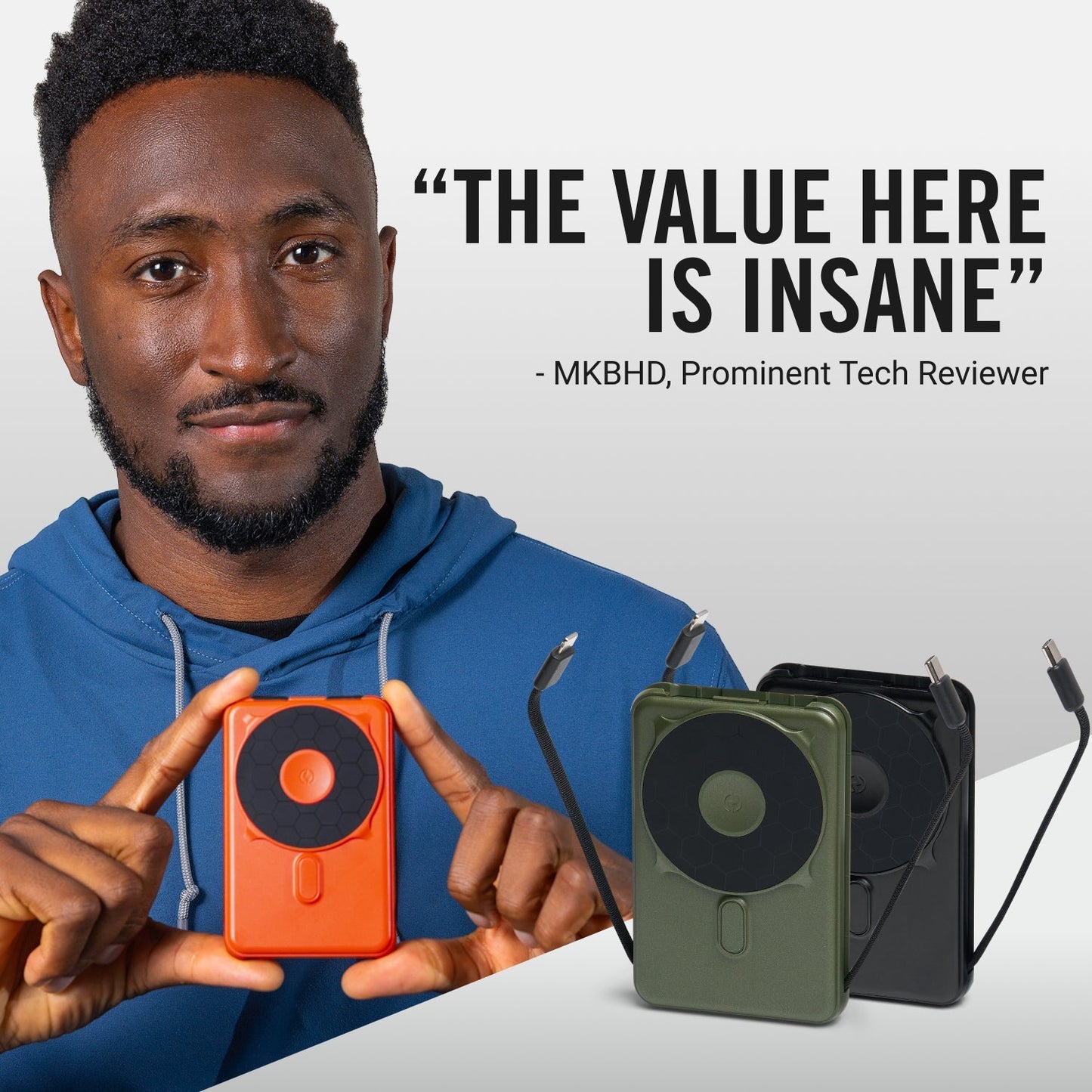 Ridge Power Bank - 10k mAh Bundle - Basecamp Orange - 2-Pack