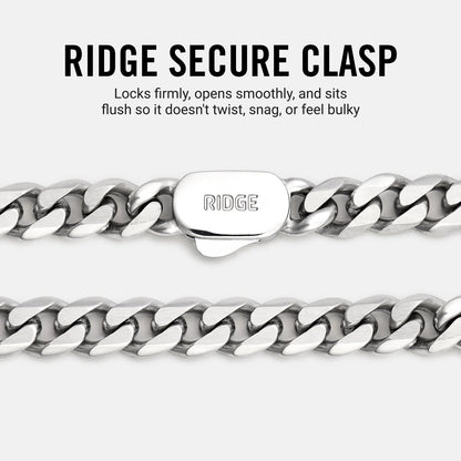6mm Curb Bracelet - Platinum - Large