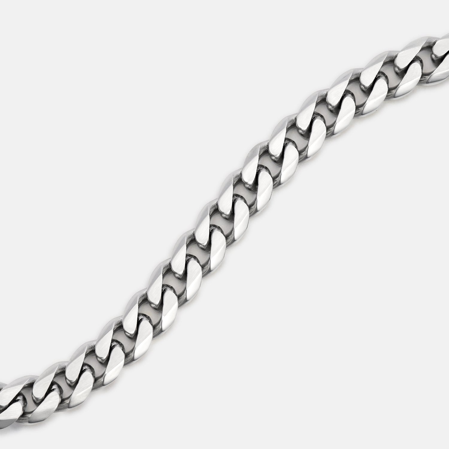 5mm Curb Chain - Platinum - 22"