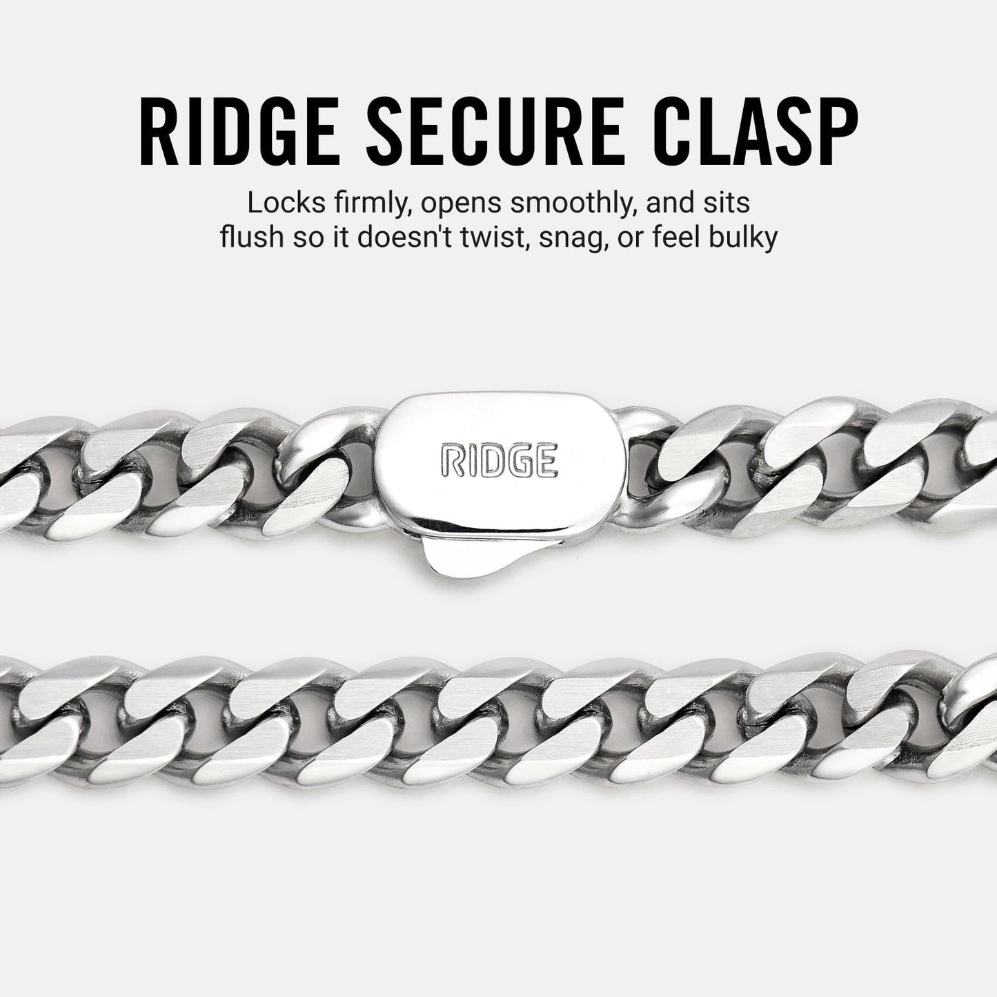 5mm Curb Chain - Platinum - 20"