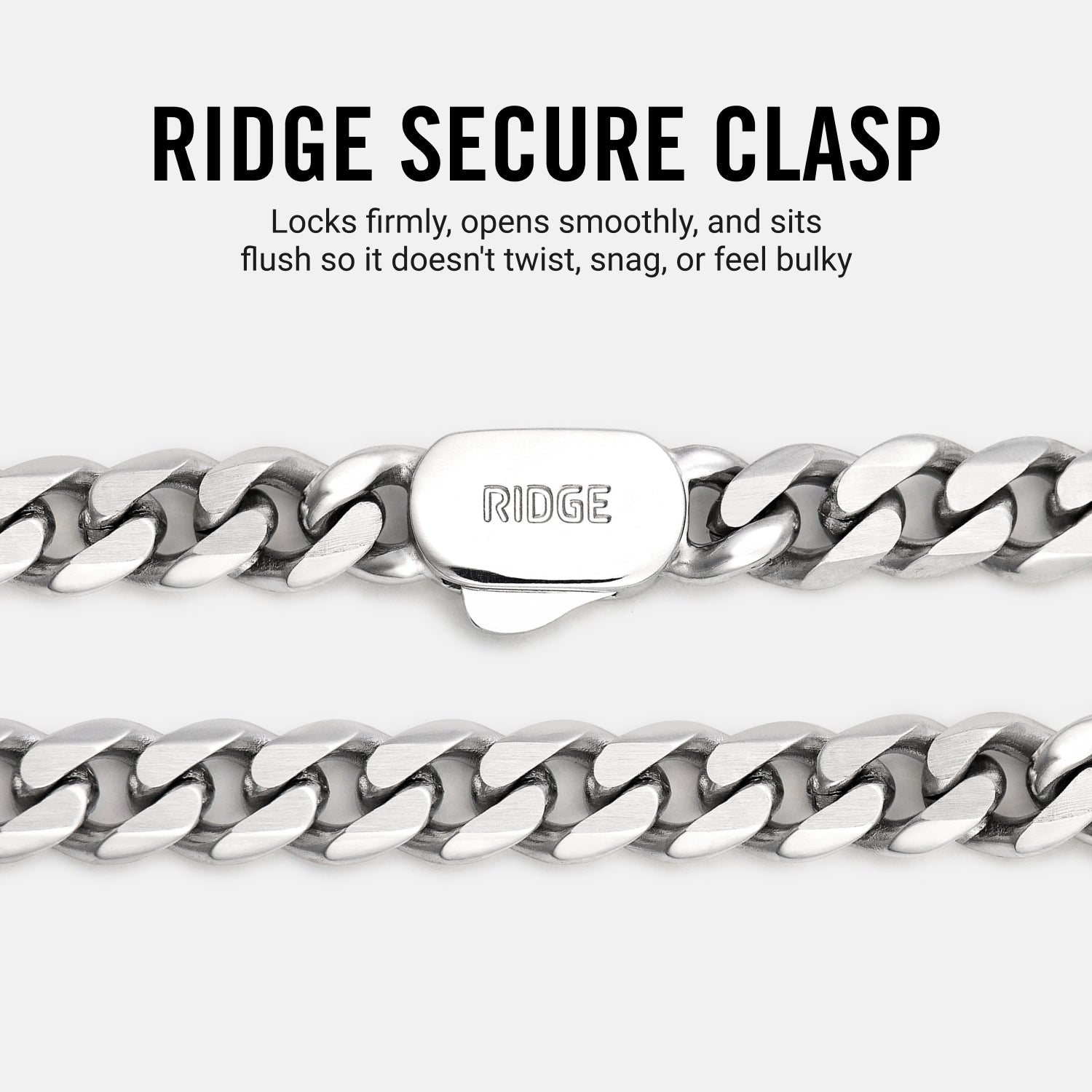 5mm Curb Chain - Platinum - 22"