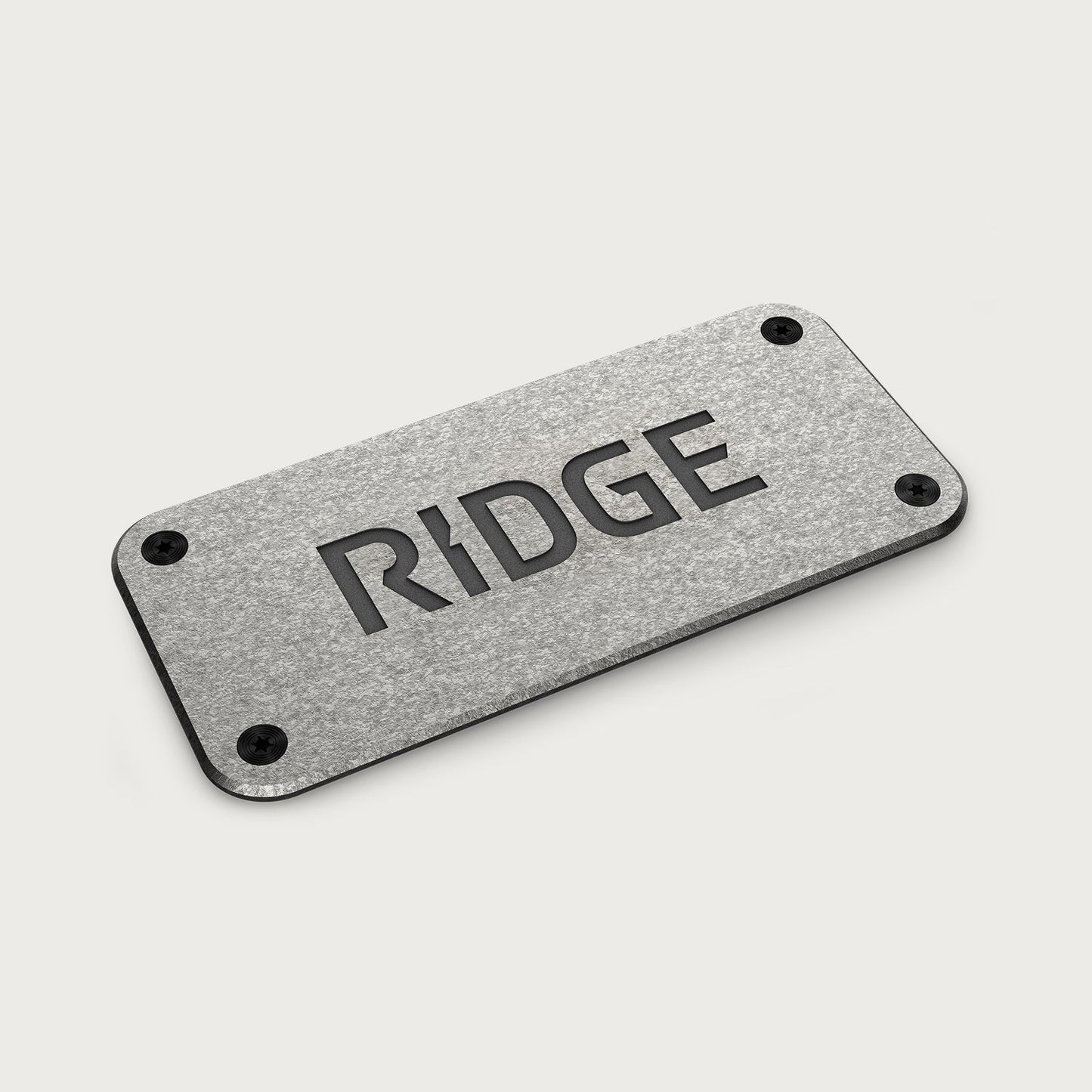 Ridge Logo Plate - Stonewashed Titanium