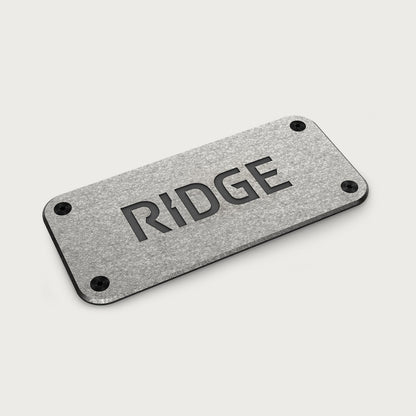 Ridge Logo Plate - Stonewashed Titanium