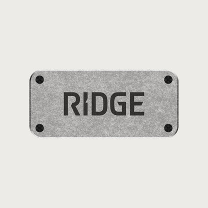 Ridge Logo Plate - Stonewashed Titanium