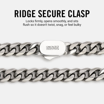 6mm Curb Bracelet - Titanium - Medium