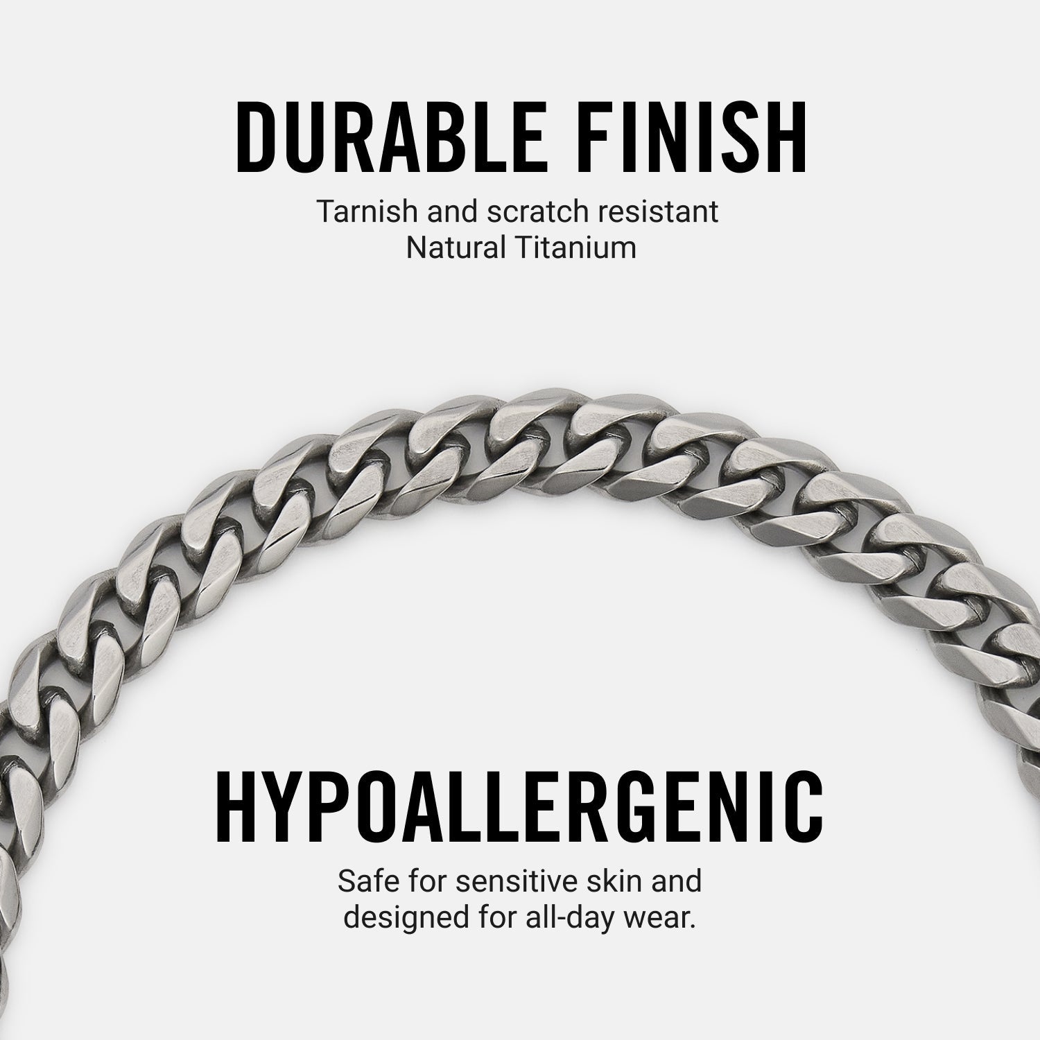 Curb Chain Kit - Titanium - Large