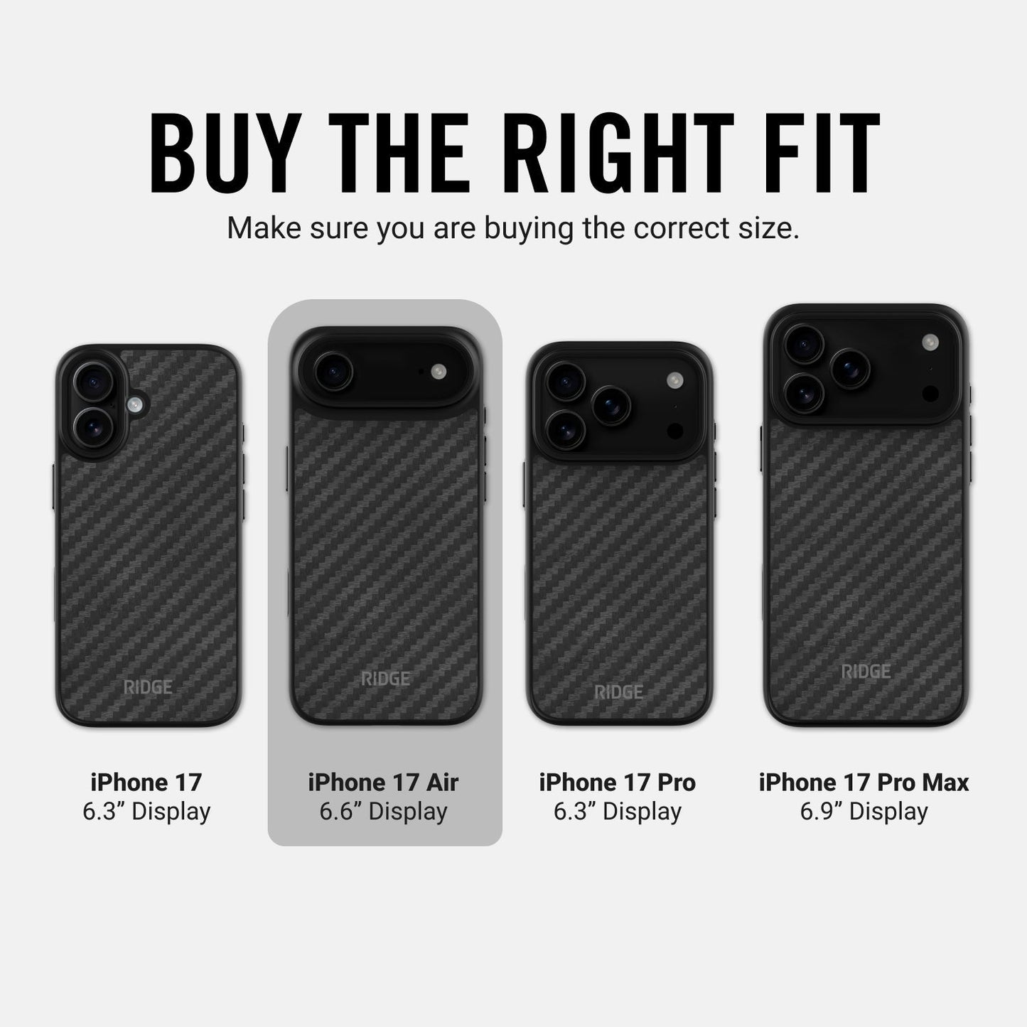 Ridge Phone Case - Carbon - iPhone Air